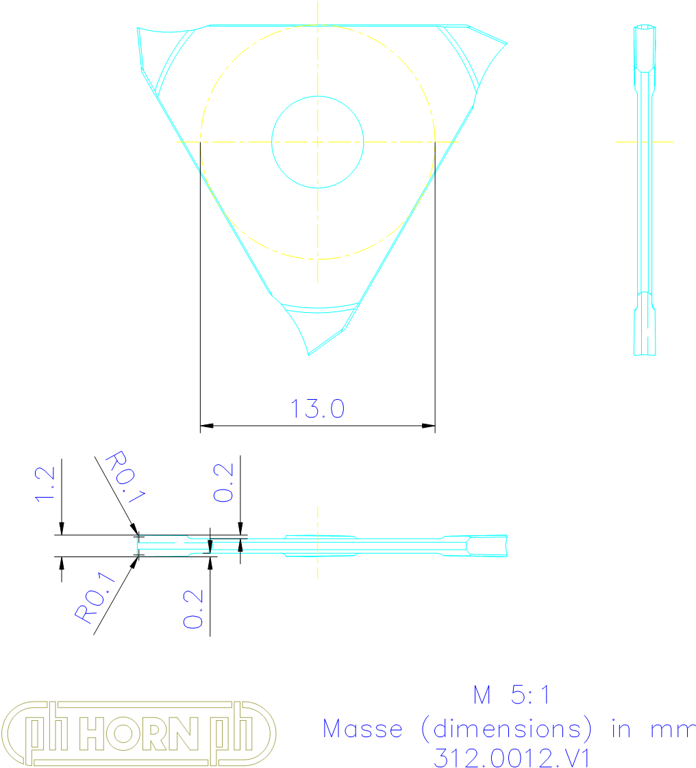 Paul Horn - 312.0012.V1 TF45 - Schneidkörper zum Stechen von Nuten  