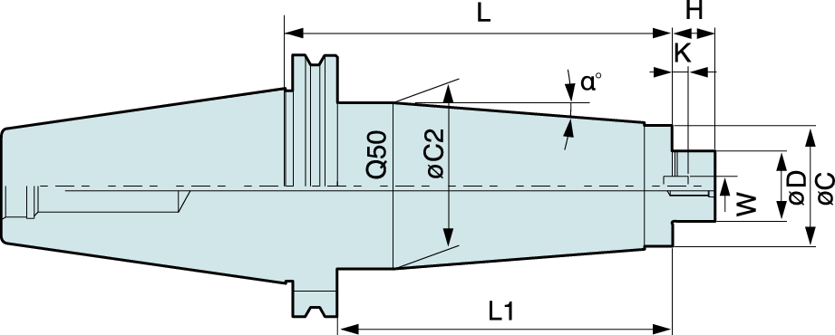 Korloy Kdp Sk50 Fmc22 260 Basic Holders With Steep Taper Shank Toolsunited