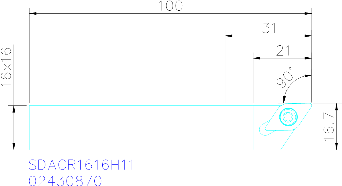 CAD-drawing (DXF) - SO - SECO Tools - SDACR1616H11