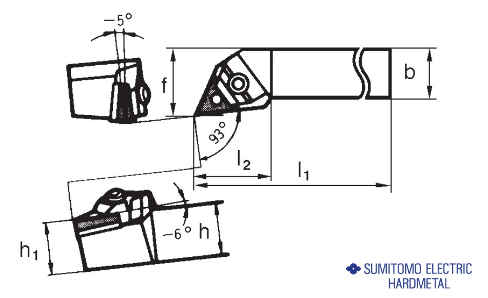 Sumitomo MTJN L 252533 (M16) Tool holders for turning ToolsUnited